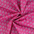 Baumwoll Voile "abstrakt" - pink/türkis
