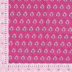 Baumwoll Voile "abstrakt" - pink/türkis