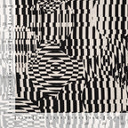 Viskose Stretch "circles and stripes" - schwarz/weiß