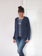 Designbeispiel: lillesol women No.59 Basic-Strickjacke