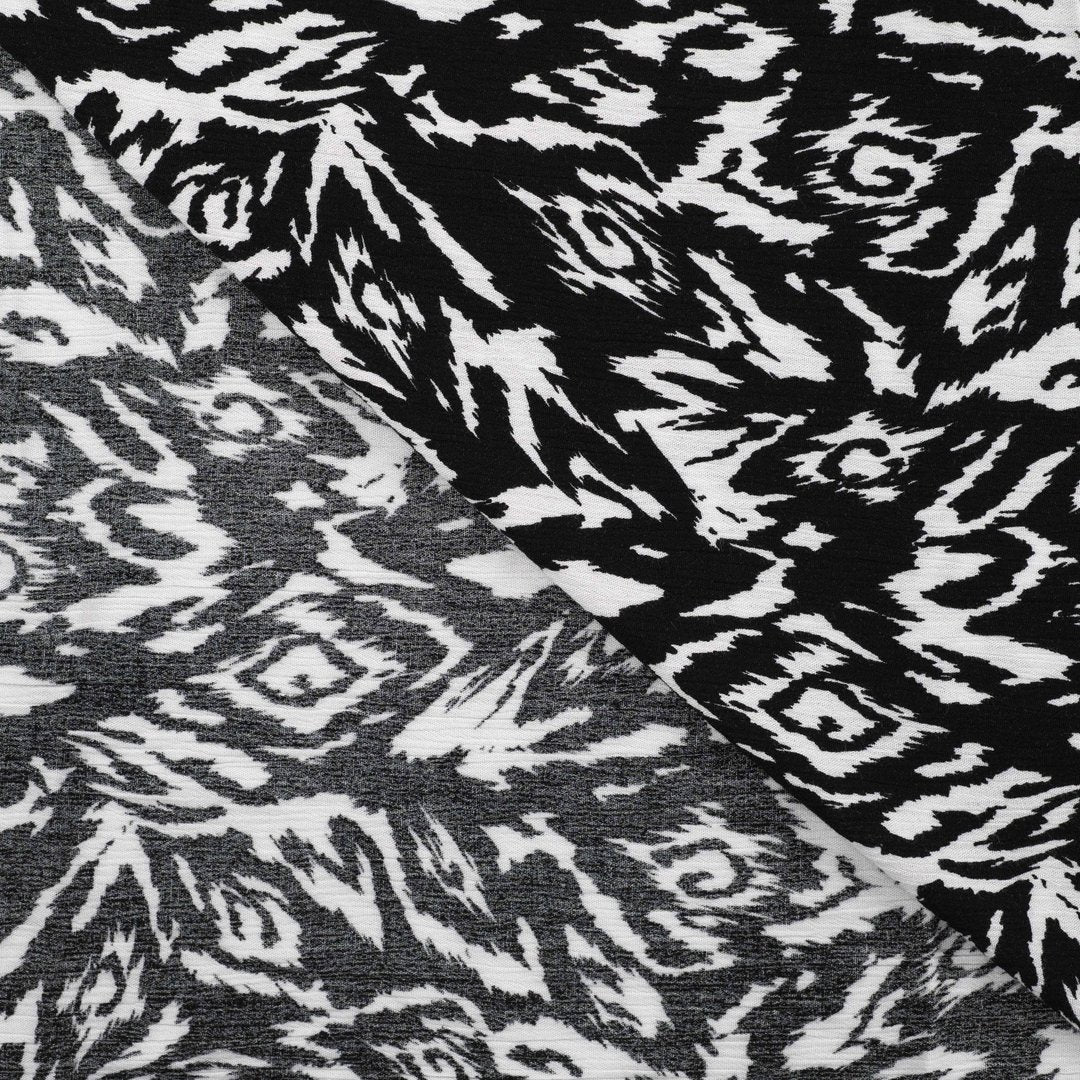 Viskose crinkle graphic - black&white *Videovorstellung*