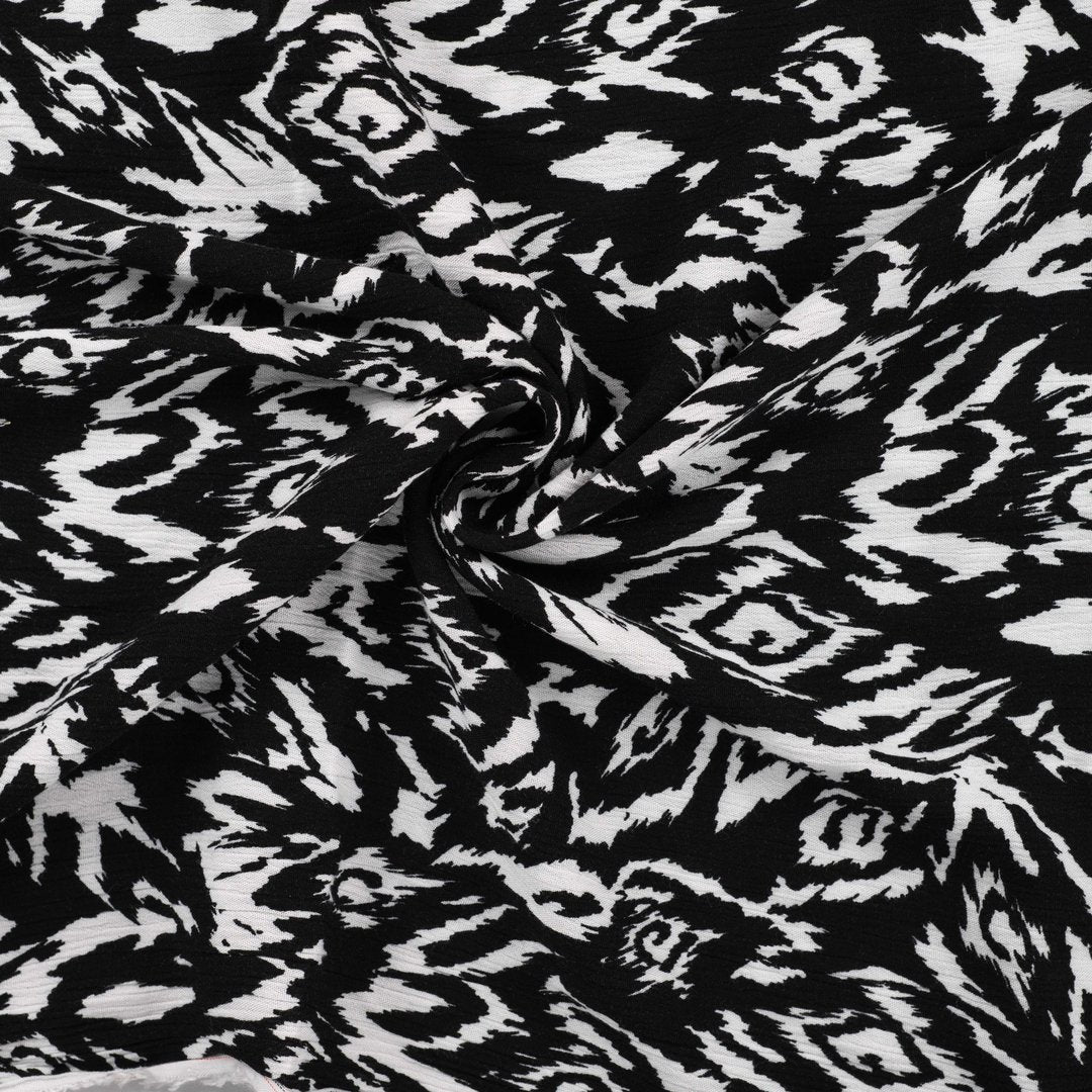 Viskose crinkle graphic - black&white *Videovorstellung*