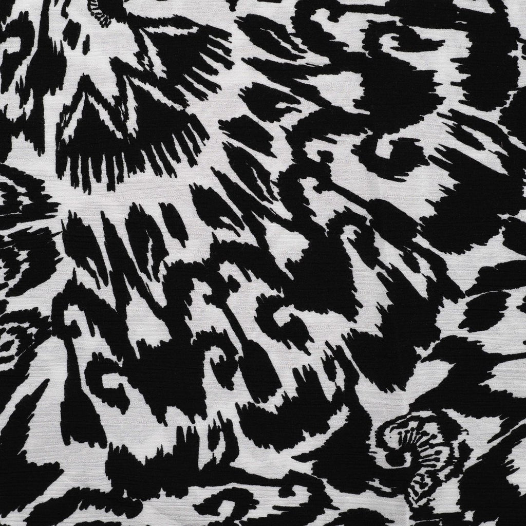 Viskose crinkle floral - black&white *Videovorstellung*