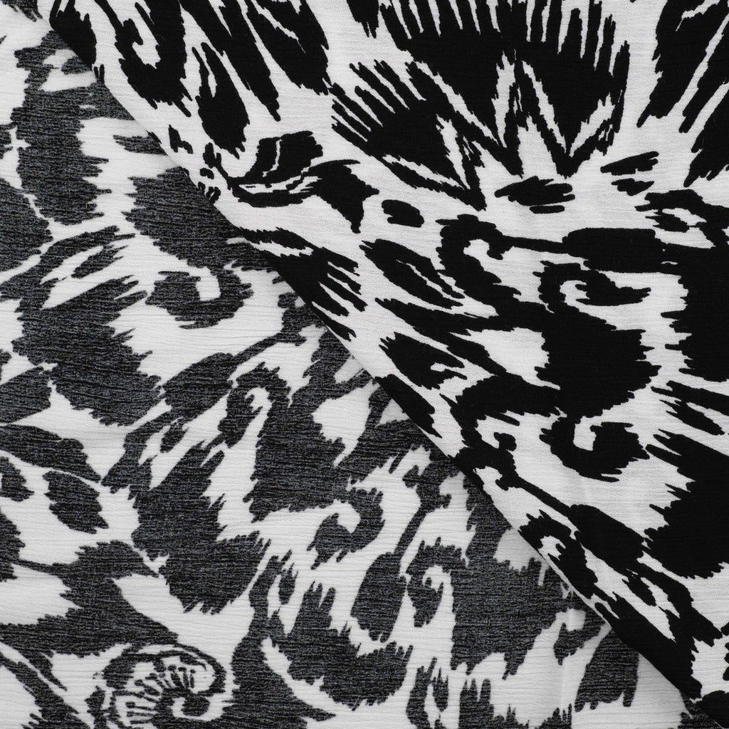 Viskose crinkle floral - black&white *Videovorstellung*