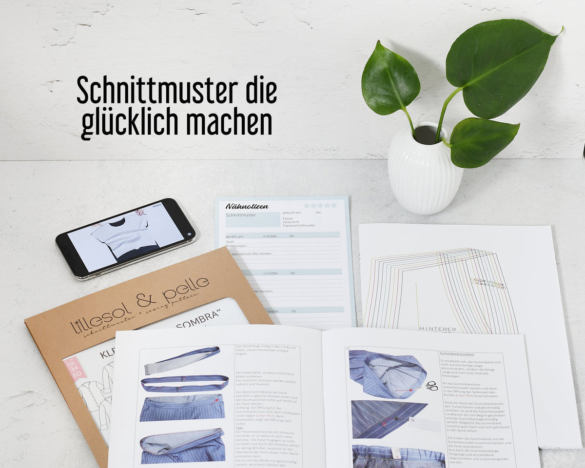 Papierschnittmuster lillesol men No.2 Raglan-Hoodie *mit Video-Nähanleitung*✂✂✂