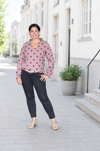 Musselin/Double Gauze "Polka Dots" - Eigenproduktion l&p - beere