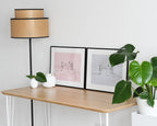 Poster Nähmaschine mauve