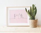 Poster Nähmaschine rose