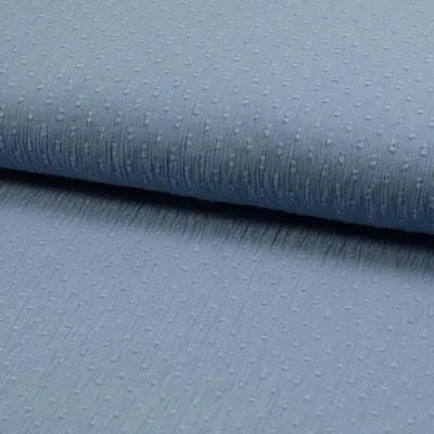 Baumwolle crinkle dotties - dusty blue *Videovorstellung*