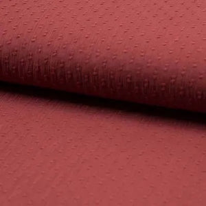 Baumwolle crinkle dotties - terracotta *Videovorstellung* - Reststück 2,0M