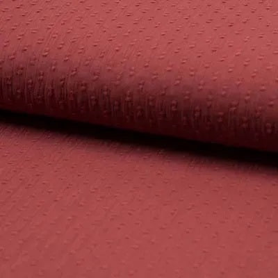 Baumwolle crinkle dotties - terracotta *Videovorstellung* - Reststück 2,0M
