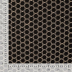Baumwoll-Stickerei Blumenkreise - schwarz