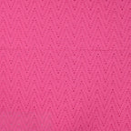 Baumwollstoff mit Loch-Stickerei "Zickzack" - fuchsia