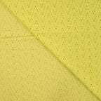 Baumwollstoff mit Loch-Stickerei "Zickzack" - lime