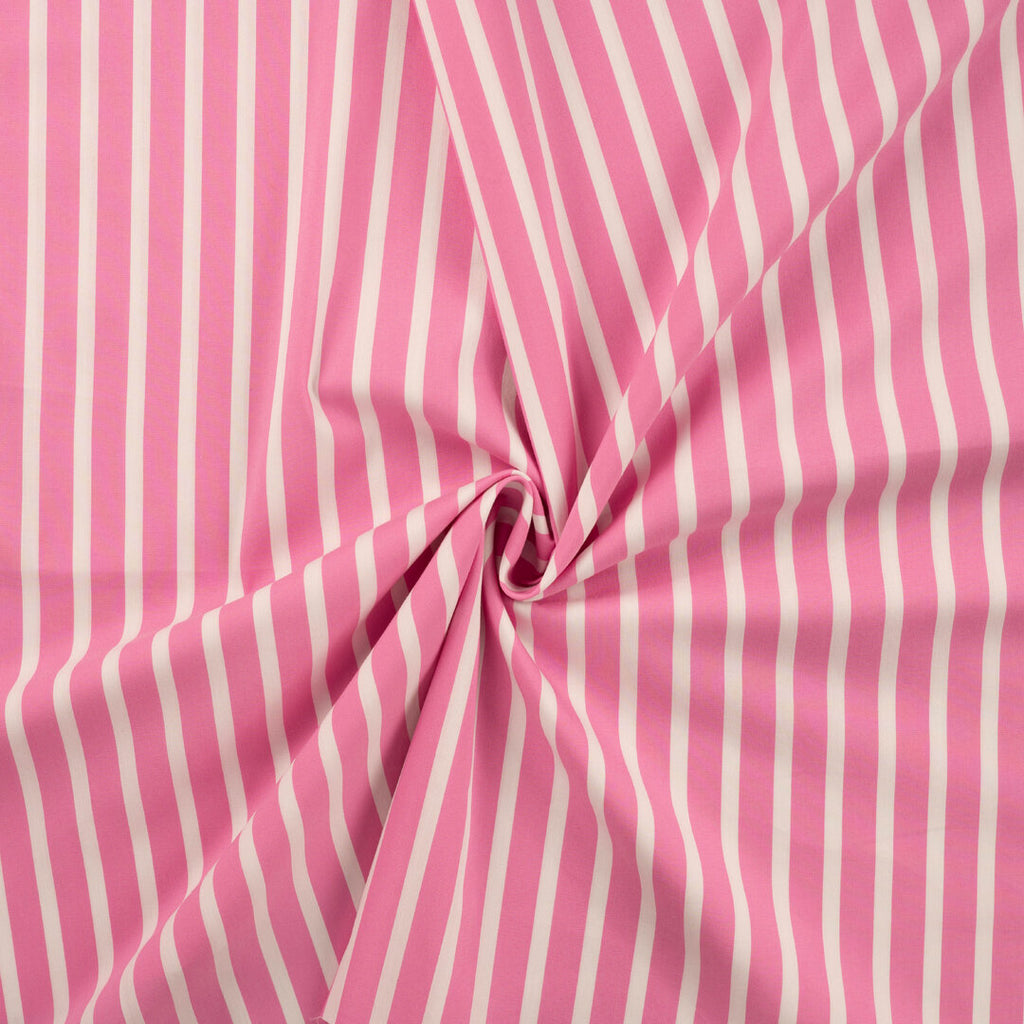 Baumwoll Mischgewebe gestreift - rosa