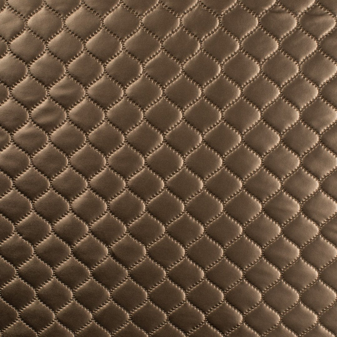 Wattierter Steppstoff dehnbar, beschichtet - Bronze