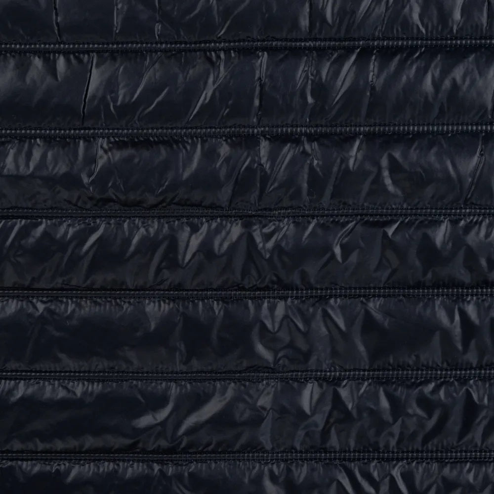 Wattierter Steppstoff Streifen - navy *Videovorstellung*