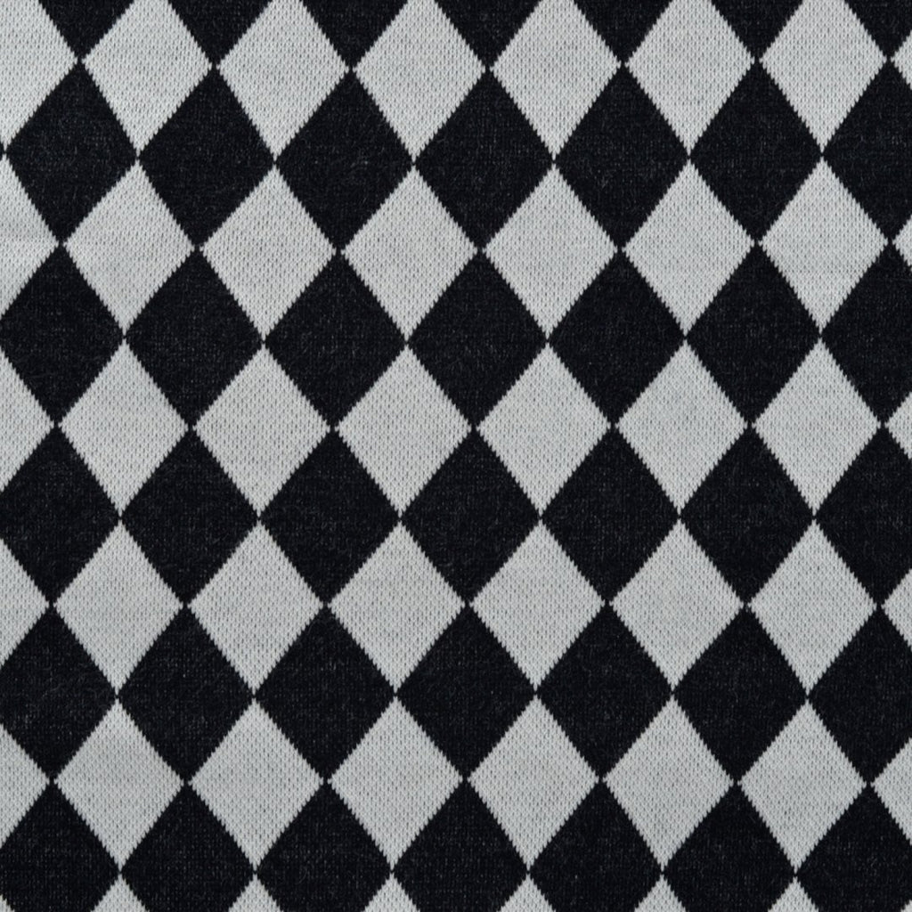 Jacquard Strick black&white - Harlekin *Videovorstellung* - Reststück 2,7M