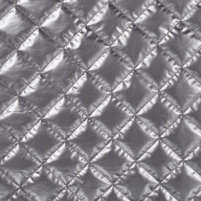Wattierter Steppstoff metallic - silber *Videovorstellung*