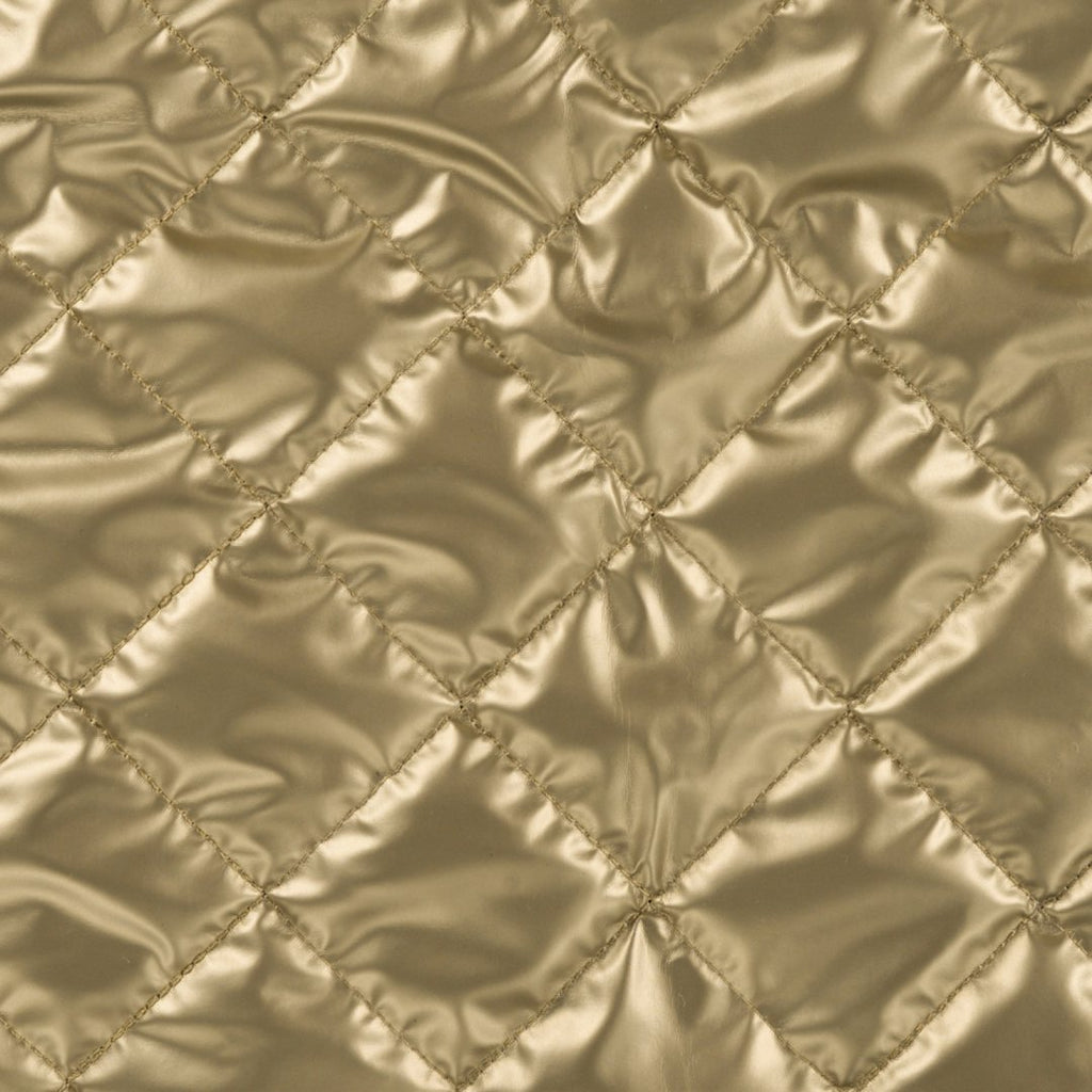 Wattierter Steppstoff metallic - gold *Videovorstellung*