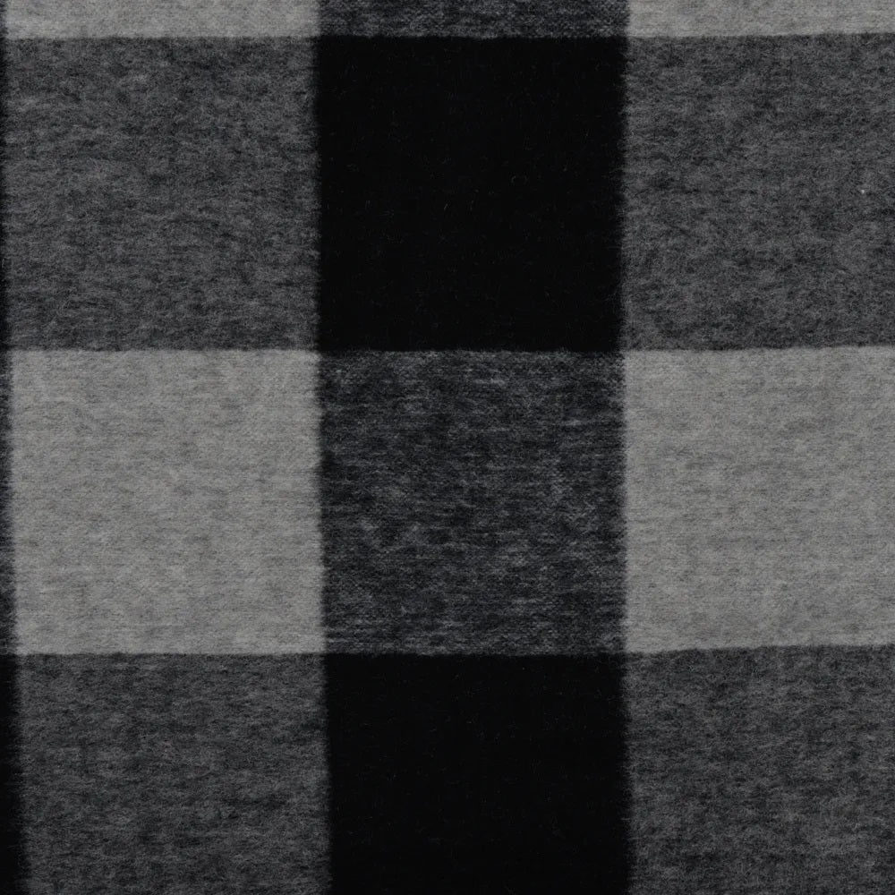 Mantelstoff "brushed check" - grau *Videovorstellung*