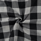 Baumwoll-Flanell "chevron" - Karos schwarz/weiß