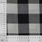 Baumwoll-Flanell "chevron" - Karos schwarz/weiß