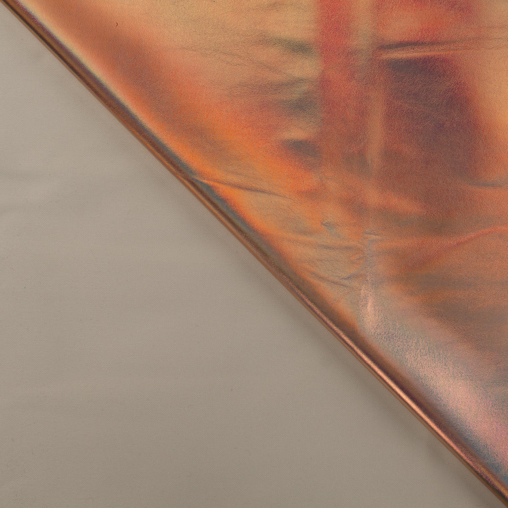 Dehnbares Kunstleder holografisch - bronze matt