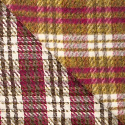 Manteltweed mit Flauschabseite - senf/pink *Videovorstellung*
