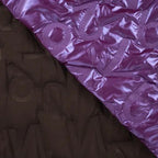 Wattierter Jackenstoff Alphabet "geprägt" - purple *Videovorstellung*
