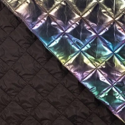Wattierter Steppstoff "Karos" - multicolour *Videovorstellung*