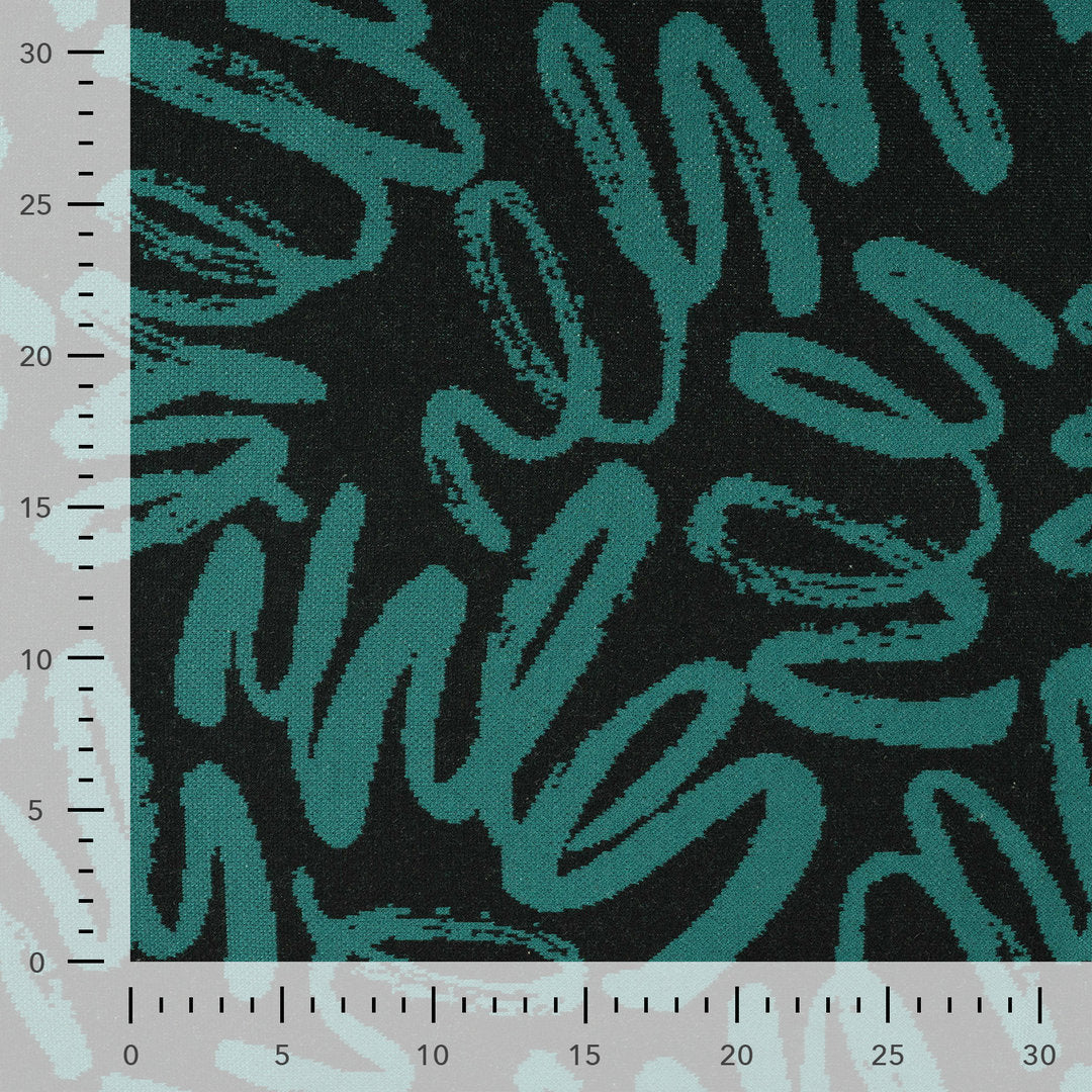 Jacquard Strick Paint Brush - petrol *Videovorstellung*