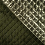 Wattierter Steppstoff "metallic" mit Plüsch - oliv *Videovorstellung*