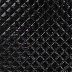 Wattierter Steppstoff "metallic" mit Plüsch - schwarz *Videovorstellung*