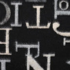 Mantelstrick Letters - schwarz/offwhite *Videovorstellung*