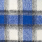 Mantelstrick Wolle brushed check - royal *Videovorstellung*