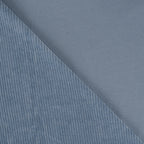 Cord Jersey - elastisch mit klassischer Rillenstruktur - dusty blue