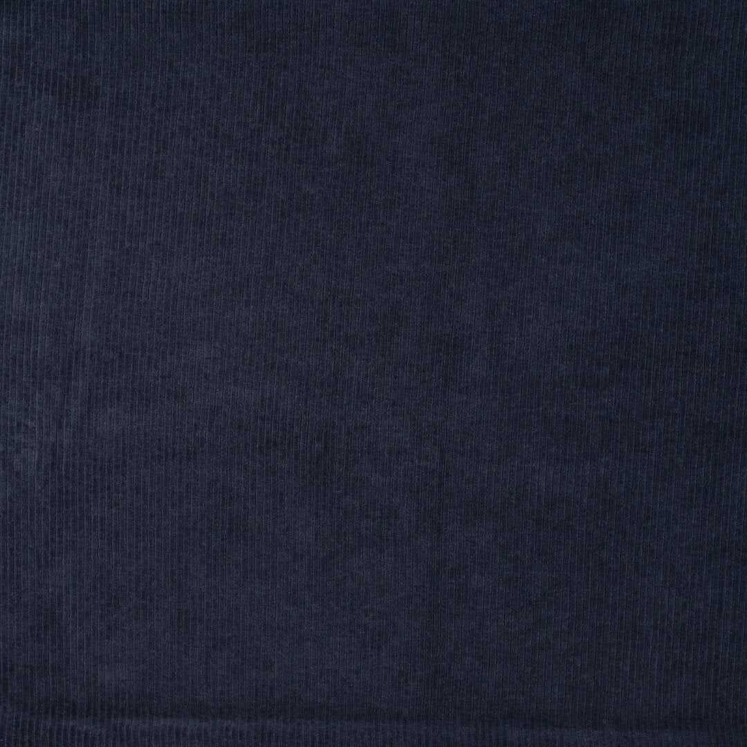 Cord Jersey - elastisch mit klassischer Rillenstruktur - dunkelblau