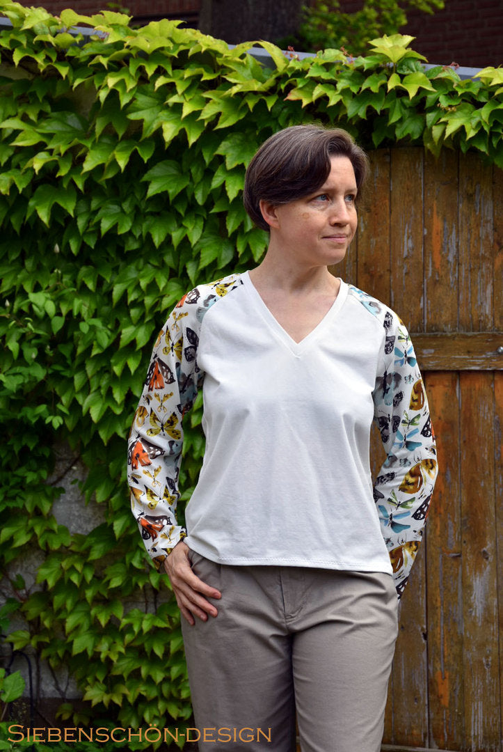 Designbeispiel: lillesol women No.65 Raglanshirt "Combina" mit Video-Nähanleitung