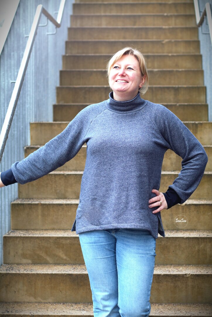Designbeispiel: lillesol women No.101 Raglansweater "Raisa"