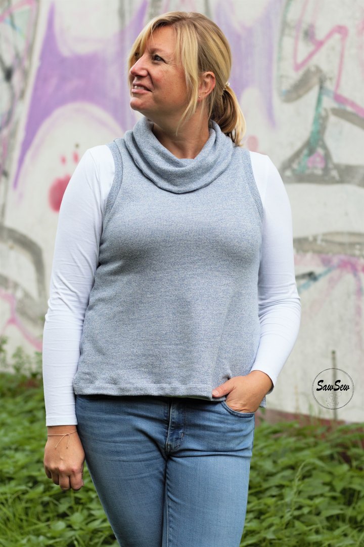 Designbeispiel: lillesol women No.67 Pullunder & Kleid "Tira" mit Video-Nähanleitung