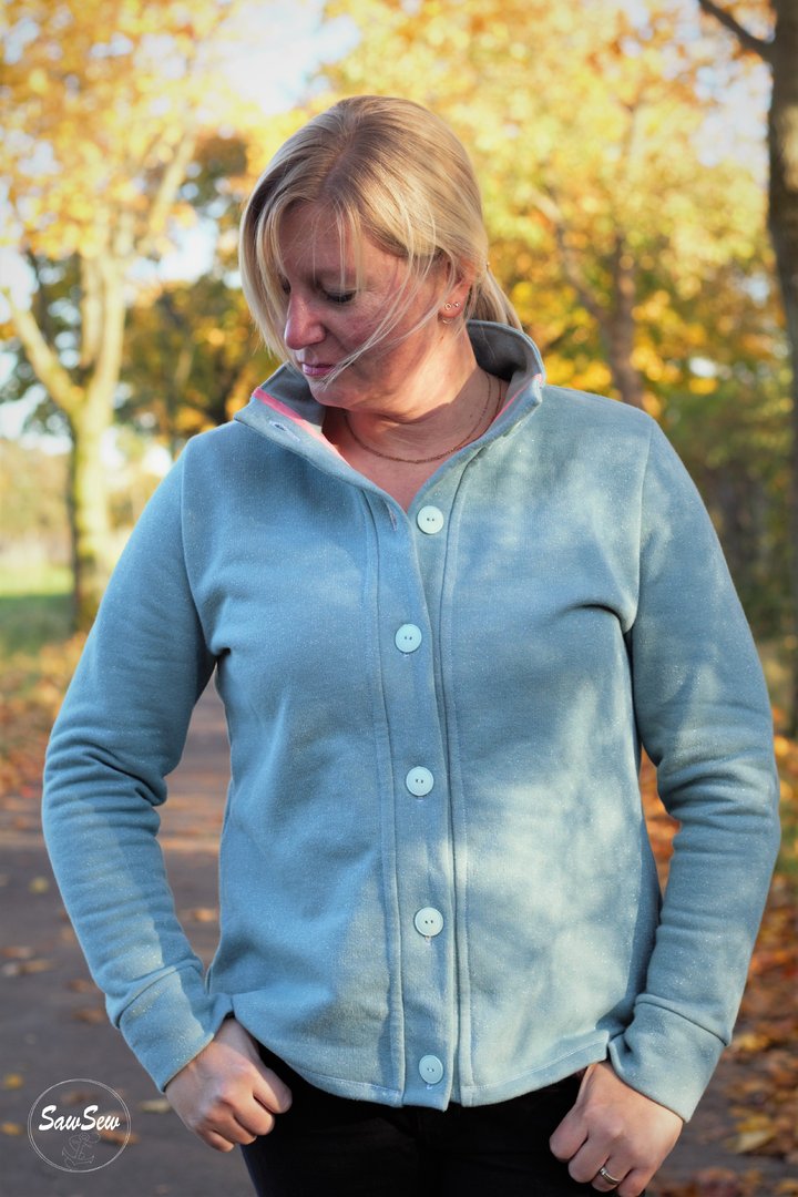 Designbeispiel: lillesol women No.68 Cardigan "Viga" mit Video-Nähanleitung