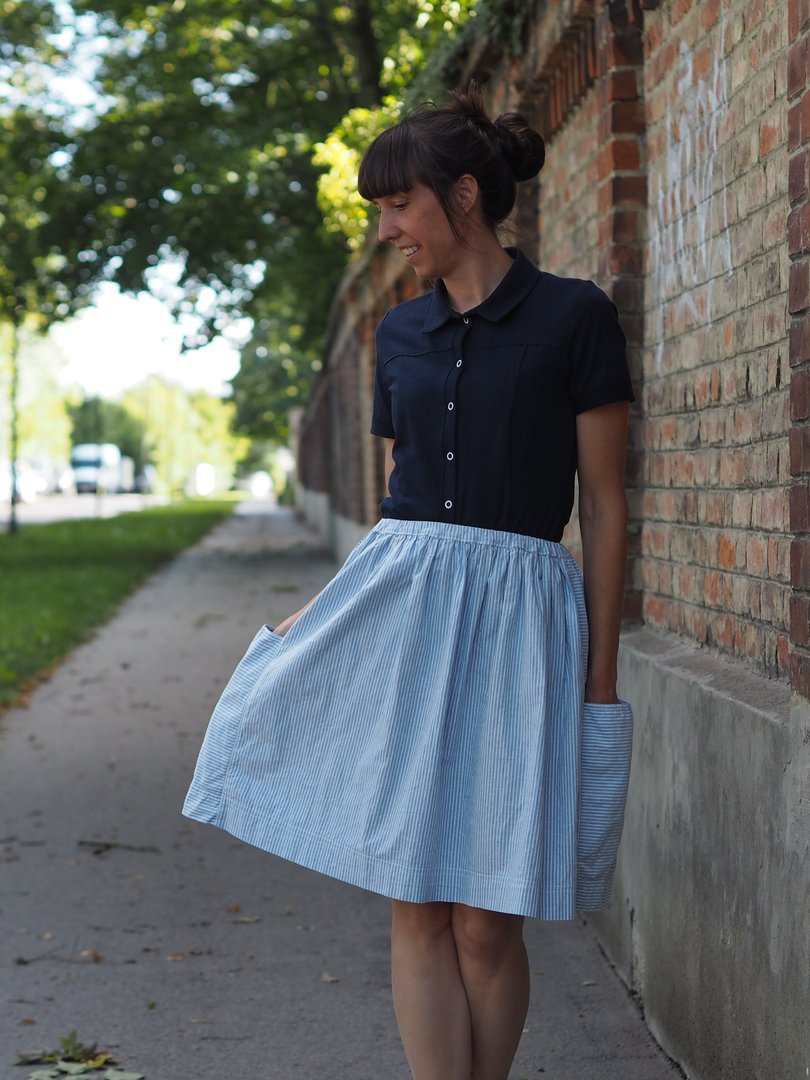 Designbeispiel: lillesol women No.57 Jerseybluse Leanna