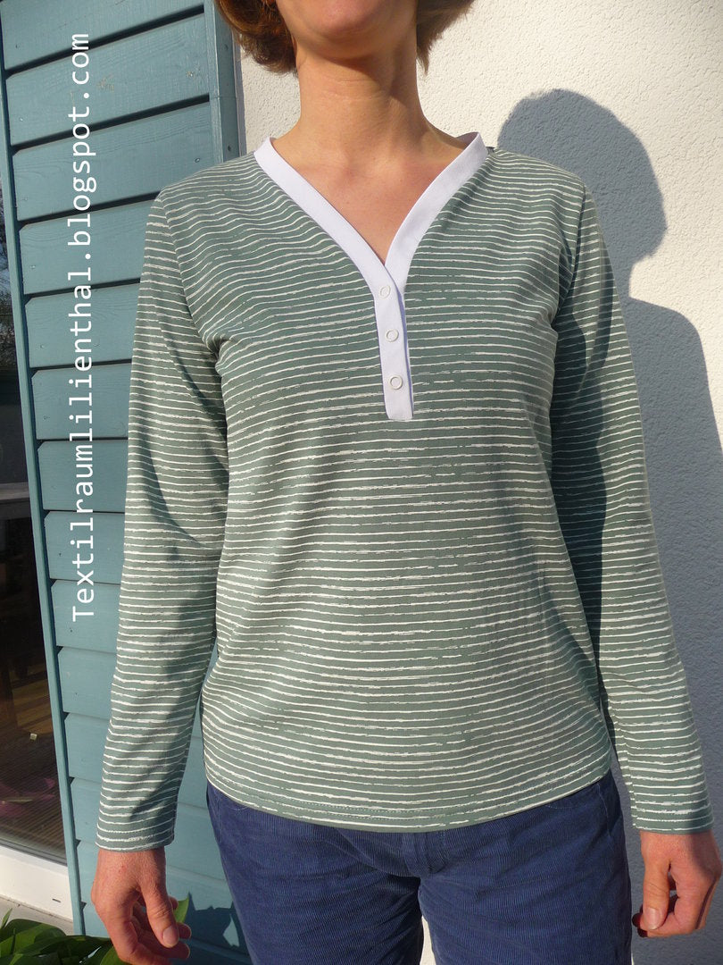 Designbeispiel: lillesol women No.53 Shirt mit Knopfleiste