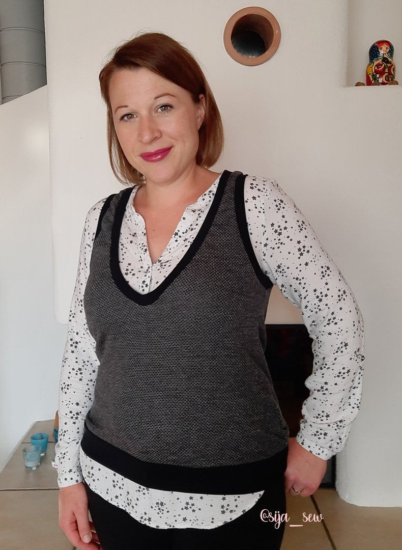 Designbeispiel: lillesol women No.67 Pullunder & Kleid "Tira"