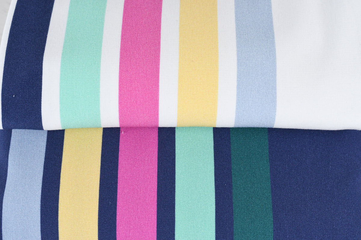 French Terry Panel "Stripes" by lillesol & pelle - weiß (1Panel)