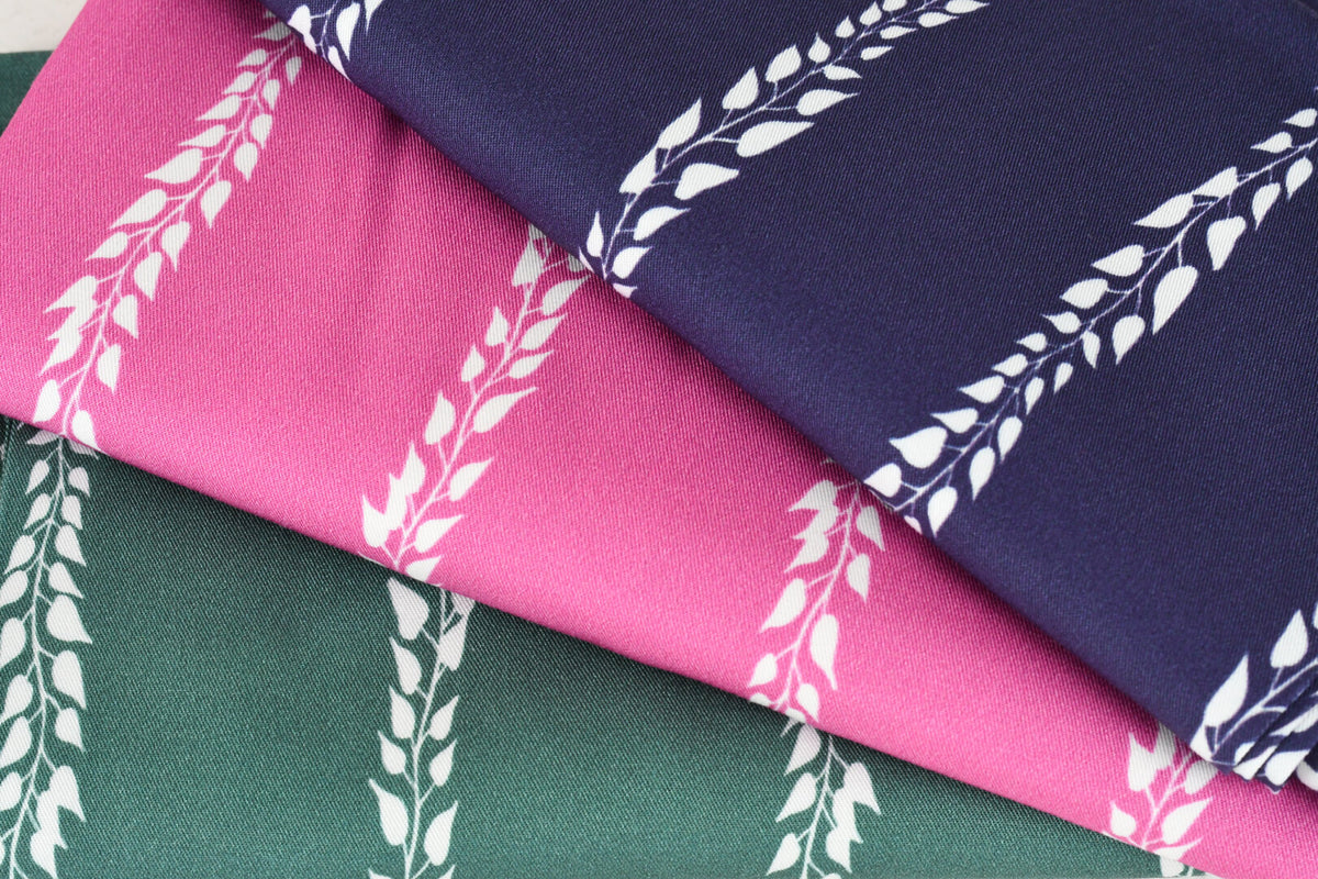 Viskose Webware "Leaves" by lillesol & pelle - pink - Reststück 1,0m