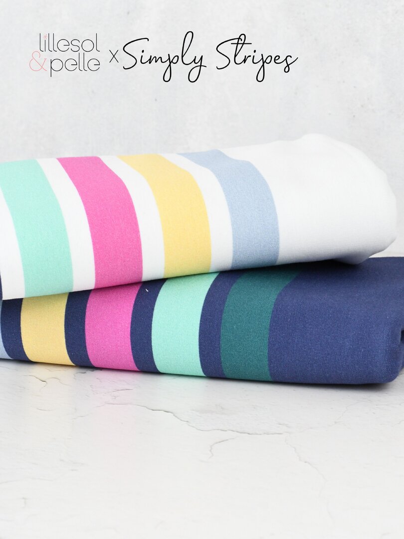 French Terry Panel "Stripes" by lillesol & pelle - weiß (1Panel)
