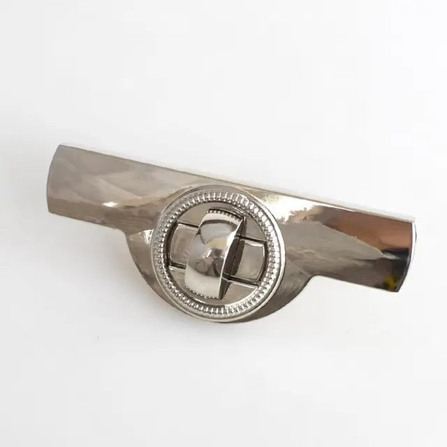 Taschendrehverschluss lang - silber