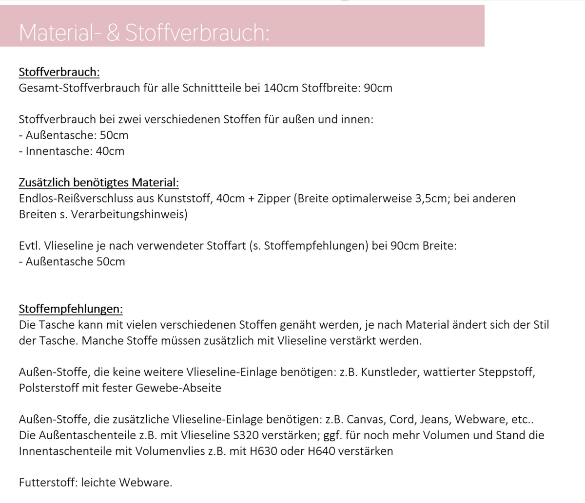 EasyBook ♥ Ebook / Schnittmuster Handtasche "Avila"